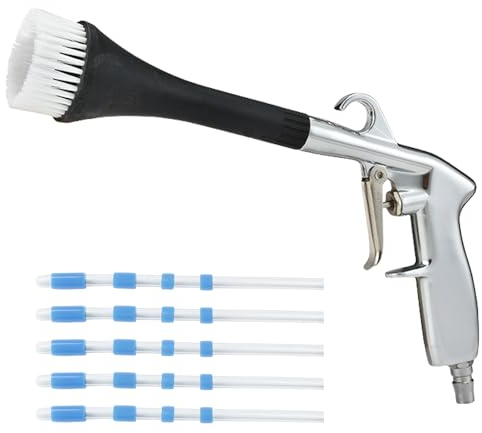 Druckluft Reinigungspistole Trocken Ausblaspistole, Druckluftpistole mit Schlauch, Blow Gun, Druckluftpistolen Sprühen mit Robustem Aluminiumgehäuse, Druckluft-Ausblaspistole für Kompressor