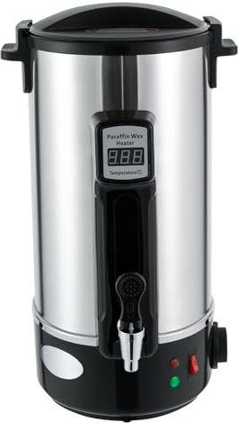 UYRTOY Fondoir à Cire,Pot de Fusion Cire de Bougie Acier Inoxydable Chauffe Électrique 10,8 L,Température Réglable 86℉-230℉,Affichage LED,Pour Fabrication de Bougies