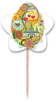Graffiti Street Culture - Palillos de dientes para tartas, huevos, palillos de dientes, etiqueta de estrella, palillos para cupcakes