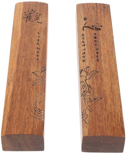Lurrose 2stücke Briefbeschwerer Aus Holz Für Kalligraphie Rechteckig Langlebig Mit Glatten Kanten Zum Üben Der Kalligraphie Schreibtischdekoration