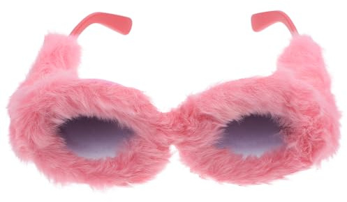 Garneck Verrückte Plüsch-sonnenbrille Für Partys Lustige Runde Rahmen Uv-schutz Bequemer Sitz Foto-requisiten Für Erwachsene Und Farbenfroh Und Einzigartig