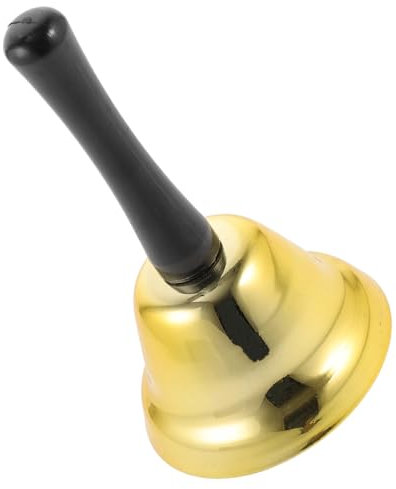 Alipis Metall-weihnachtsmann-handglocke Mit Holzgriff Weihnachtsglocke Aus Poliertem Eisen Für Weihnachtsfeiern Und Schulveranstaltungen