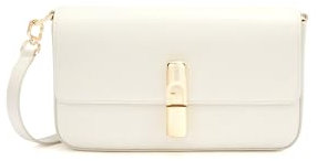 Furla Leder Schultertasche Umhängetasche Iride Crossbody Bag Panna creme