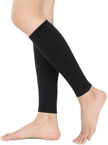 QuxetlRyz Manchons de Compression pour Mollets Manchon de Compression for Mollets 30-40 mmHg for Hommes et Femmes(Black,XXL)