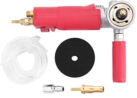 Gearwell Pneumatic Water Pusterer, lijador de aire húmedo, lijador húmedo de 3 de alta velocidad para mármol, piedra, 4300 rpm de lijado húmedo