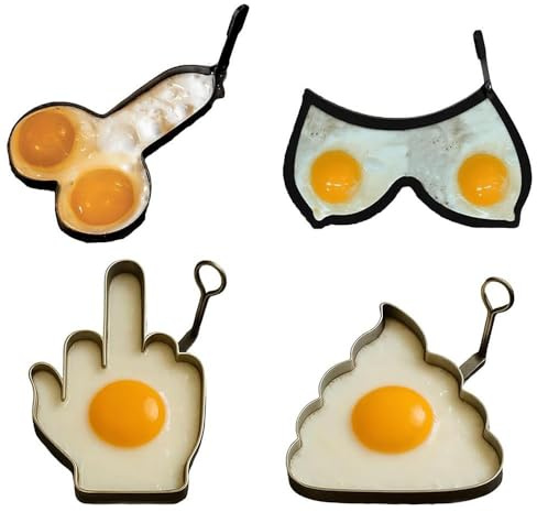 Funny Middle Finger Egg Mold, DIY Kitchen Accessories, 2025 Unique Shaped Eggs Fired Mold, Mould Frying Egg, Novelty Shaper, Rude Gifts Eggs Lovers