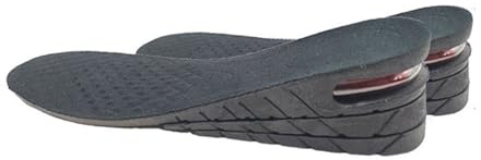 Höjdökning innersulor 3-9 cm höjd öka innersula med luftkudde lyft högre stöd absorberande fotdyna justerbar (full dyna höjd 7 cm)
