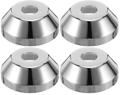 DIYEAH Juego De 4 Tapas Decorativas Cromadas De Acero Inoxidable Para Válvulas Angulares De 1/2 Con Cubierta Para Tubería Pex Y Embellecedor De Pared