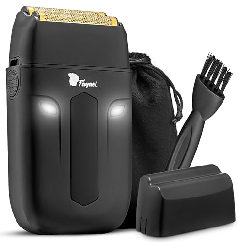 Fagaci Rasoir à Grille Homme avec Rasage de Près, Rasoir Barbe Homme Électrique Sans Irritation, Foil Shaver 8500 tr/min à couple élevé avec Jusqu’à 3 Heures D’autonomie y Nettoyage Facile