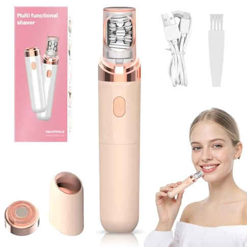 Gesichtsepilierer für Frauen – 2026 Neuer Gesichtshaarentferner – 2-in-1-Epilierer für Gesicht/Lippen/Kinn/Bikinizone/Augenbrauen/Arme und Achseln – Kabelloser Elektrischer Rasierer Epilierer Gesicht