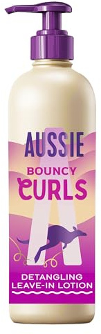 Aussie Bouncy Curls Detangling Leave-In Lotion 235ml, Vegan & Cruelty-Free | Smooths, Strengthens and Detangles Curly & Wavy Hair. 48H Frizz Protection. Lightweight. With Australian Macadamia Nut Oil