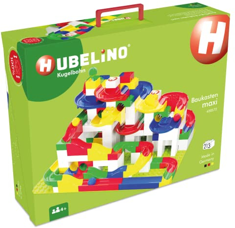 Hubelino 420572 Baukasten Maxi (213-teilig) Kugelbahn, kompatibel