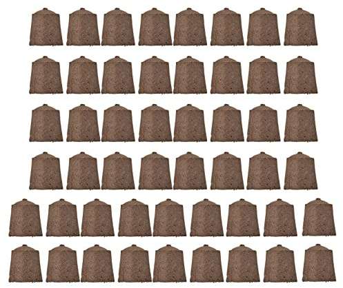 Lot de 50 éponges de Croissance des Racines de Remplacement des Gousses de Graines, Bouchons de Croissance pour Démarrage de Graines, Applications Hydroponiques et de Sol