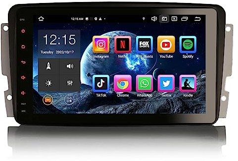 Erisin 7 Zoll 8-Kern 8GB+128GB Android 14 Autoradio Bluetooth GPS Navigation für Mercedes A/C/G Klasse CLK W203 W209 W463 W168 Viano Vito W639 CarPlay Android Auto WiFi 4G DSP DAB+ RDS FM USB Canbus