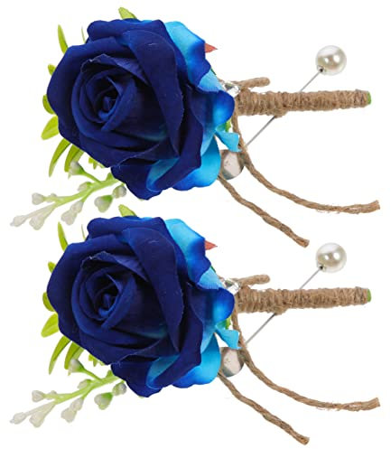 DECHOUS 2stücke Ansteckblume Bräutigam Künstlich Blume Anstecker Für Anzug Anstecknadel Blume Hochzeit Accessoire Dekoration Bräutigam Braut