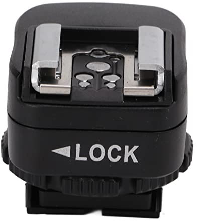 TF-334 Blitzschuhadapter, Hotshoe Adapter Mit PC Sync Anschluss Für Zuverlässige Blitzsteuerung Mit PC Kabeln Für A9 Serie Kameras Kompakter Kunststoffadapter Mit 25 Gramm