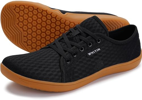 WHITIN Men's Water Shoes Quick Dry Aqua Minimalist Barefoot Sneakers Size 10.5-11 Minimus Beach Swim River Trail Hiking Kayak Fishing Black Gum 44