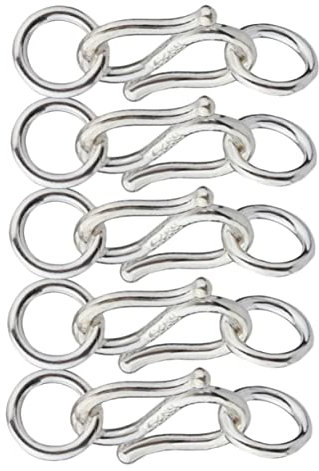SEWACC 5stücke S-haken Verschluss Silber Für Schmuck Armbandhaken Schmuckverschluss Schmuck Accessoire S-haken Ring Armbandverschluss Diy Bastelzubehör