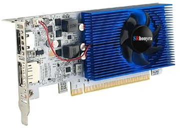 SRhonyra GT 1030 Graphics Card 4GB Low Profile Graphics Card GDDR4 64 Bit PCI-e 3.0 x4 Compatible x8 x16 HDMI Display 2 Monitor Video Card Support DirectX 12 OpenGL 4.5 HDCP 2.2