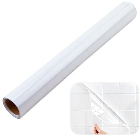 Self Adhesive Wall Protector Clear Vinyl Film Roll 30cm x 2m – Oil Proof Waterproof Electrostatic Sticker for Kitchen Backsplash, Wall Protection, Cupboard, Furniture Doors & Book Covering