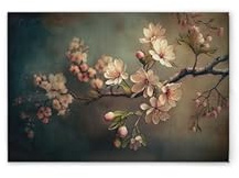 A.S. Création WTD DD133147 - Lienzo decorativo (60 x 40 cm), diseño de flores de cerezo, color gris y rosa
