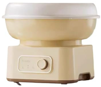 huanglyc-232 Cotton Candy Machine- Household Cotton Candy Machine Mini Fully Automatic Commercial Cotton Candy Machine Handmade, Retro Vintage Candy Maker(Yellow)