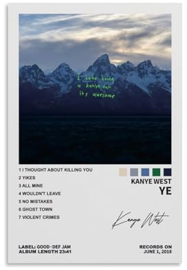 NEWTRASI Kanye West Poster Ye Album Cover Musikposter 30 x 45 cm, ungerahmt