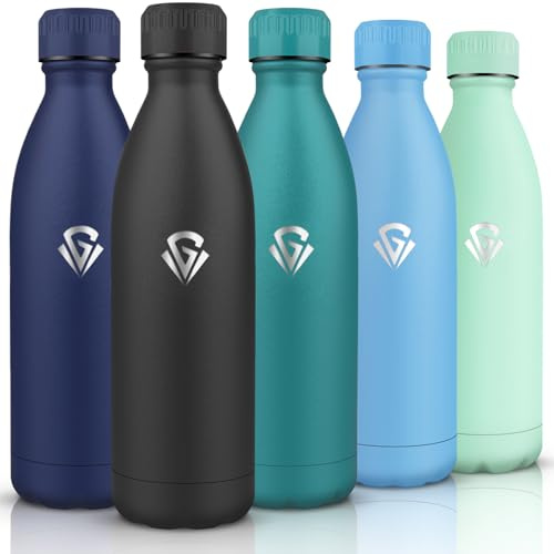 HoneyHolly Trinkflasche 1L, BPA-frei, Thermosflasche, 18/8 Edelstahl, Trinkflasche, Doppelwandig Vakuumisoliert, Thermoskanne für Outdoor-Sportarten, Camping, Picknick