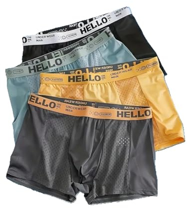 Générique Hello Underwear Boxers, Confezione da 10, Morbido, Traspirante, Alta Elasticità, Confortevole, Tessuto Estensibile, 5 Colori, 5 pezzi, 5 colori, M