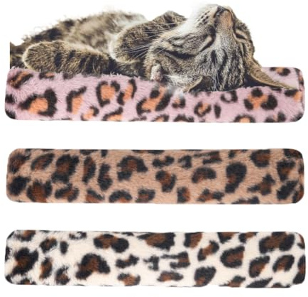 Coogime 3 stycken kattleksaker, kattmynta, kattkuddar, mjuk och hållbar leksak för katter, interaktiv kicker-leksak (leopard)