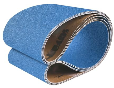 UMXIUO Slipband 150 x 1220 mm, 4 stycken Slipband med Kornstorlekar 40/60/80/120 Slipband för Bandslib för Metall, Trä