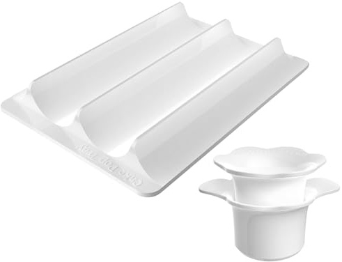 Stampo per cake pop a doppia cavità, in ABS, riutilizzabile, per uso alimentare, 20 cm, stampi rotondi con vassoio e taglierina, strumenti da forno per biscotti, torte, palline, cioccolato, muffin