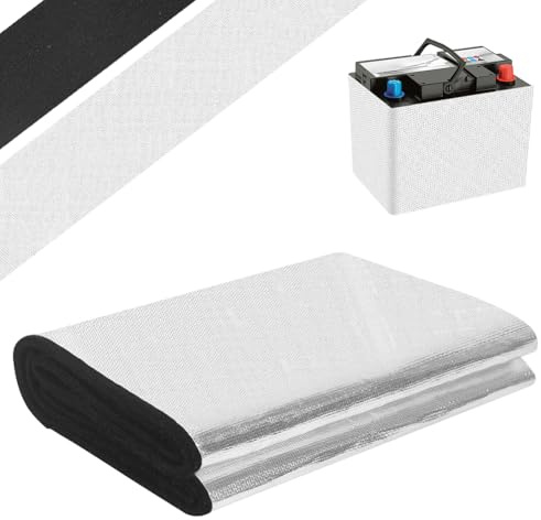 Tapis Isolant Thermique et Phonique Voiture Autocollant Haute Densité - Rouleau 102x18cm pour Capot Moteur, Portière, Plancher - Résistant -30°C à +350°C - Isolation Acoustique et Protection Thermique