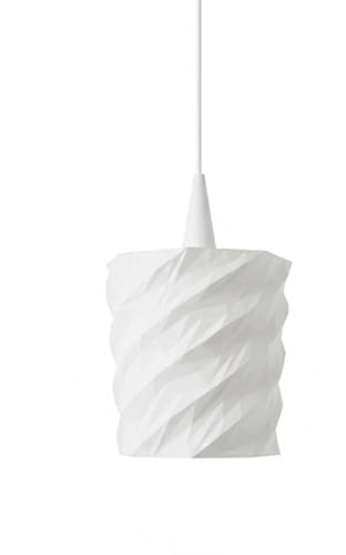 Lampenschirm Paperwerk – der moderne Ersatz für Ihren Weihnachtsstern. 3D-gedruckt aus PLA, inkl. Aufhängungs-Cover, Weiß