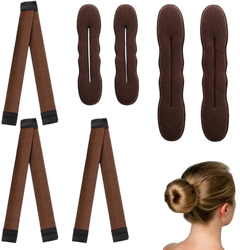 7 Stück Dutt Maker - Duttkissen & Haarschnecken für Voluminösen Haarknoten, Inkl. Duttkissen Groß & Klein, Hair Twister für Alle Haartypen