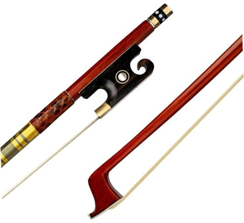 Geigenbogen 4/4 3/4 1/2 Violinbogen Aus Brasilianischem Holz Natürliche Pferdehaarsaite Musikinstrumente Zubehör(3/4)