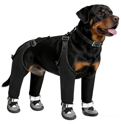 Dog Suspender Boots - Dog Snow Gear | Anti- Vattentät Justerbar Andningsbar Kläder | För Isjakt Skydd Mot Kall Damm Promenader Camping Utomhus Nattresor Daglig Utflykt