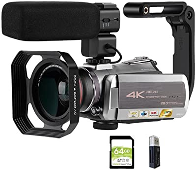SHEHUALI Cámara de Vlogging, Video Camera Camcorder with Microphone AZ50 64X Digital Zoom Night Vision Profesional Digital Zoom Camera Recorder For Vlog Recording