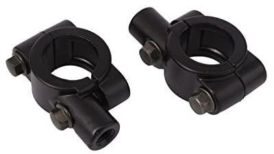 Paire universel 8mm Support Fixation Montage pour guidon 22mm Rétroviseur Miroir Motos Scooter Noir