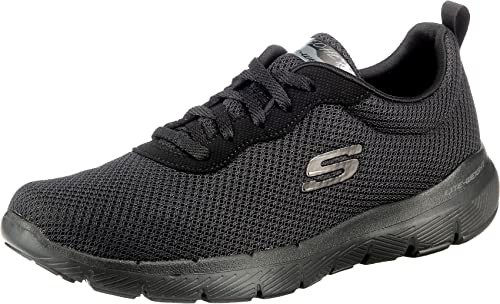 Skechers Flex Appeal 3.0 First Insight, Sneakers Mujer, Negro (Black Mesh Trim), 35.5 EU