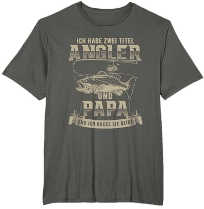 Angel Shirts für Herren Jungs & Angler Geschenke Schwarz S T-Shirt Angeln Vatertag Geburtstag