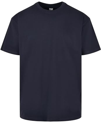 URBAN CLASSICS T-Shirt Oversize pour Homme, Tissu Epais, Coupe large, Manches Courtes, Heavy Oversized Tee, 90% Coton, 10% Viscose, Midnightnavy, Taille 4XL