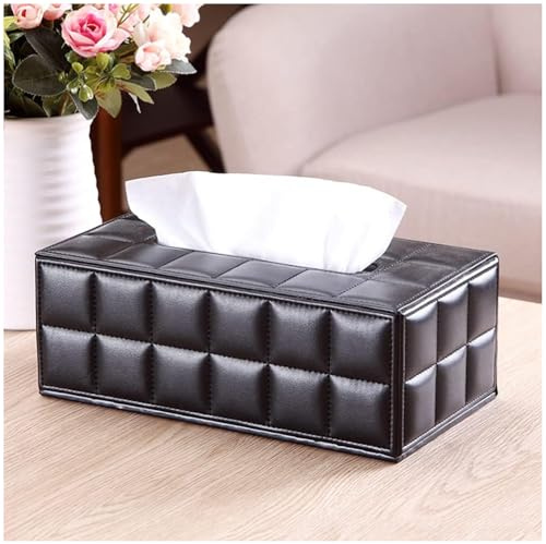 Delmkin Kosmetiktücherbox Hochwertig PU-Leder Tissue Box - 25 * 13.5 * 9.5cm