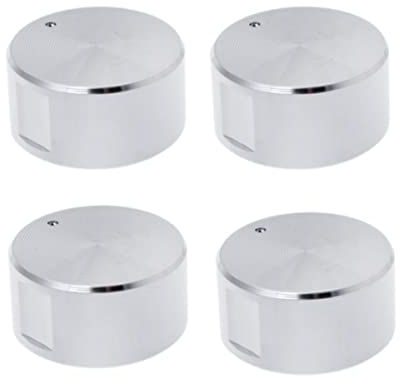 RANRAO 4PCS Aluminum Alloy Round Knob Gas Cooktop Handle Kitchen Accessories Gas Stove Knobs Metal Gas Hob Switch Cooking for SURFACE Control Knobs Range Oven Knobs Cooktop Burner Knob 6 mm / 0.23 in
