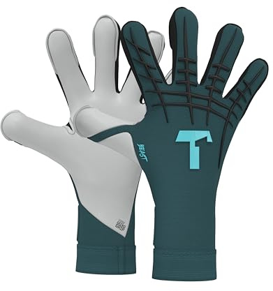 T1TAN Petrol Beast 3.0 - Torwarthandschuhe ohne Fingerschutz - Fußballhandschuhe für Jugendliche & Erwachsene, Unisex - Fusion Cut und 4mm Aqua Grip - Gr. 10