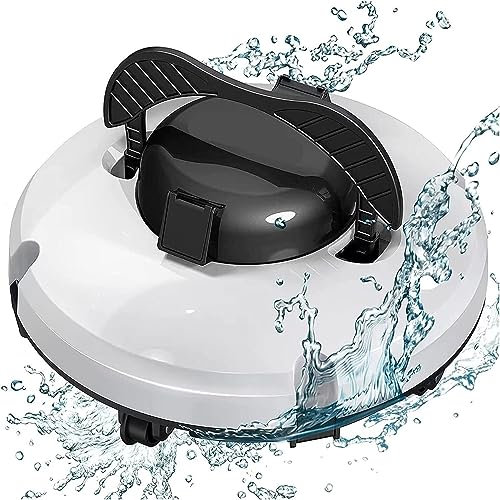 RayGenius Limpiafondos AutomáTico Sin Cable, Aspirador De Piscinas De 35 Vatios, Dura 120 Minutos Limpiafondos RobóTico con Indicador LED para Piscinas Elevadas/SubterráNeas