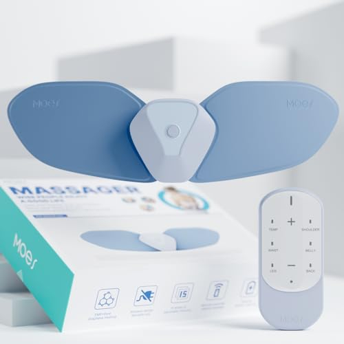 MOES Wireless TENS Appareil avec 15 Niveaux d'intensité TENS Rechargeable Stimulating Current Appareil Portable TENS pour Soulager les Douleurs au Dos/Epaules/Cou/Jambes