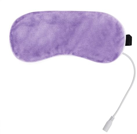 Maschera per gli occhi riscaldata elettricamente, USB riscaldante, maschera per gli occhi, maschera per il sonno contro blefarite, occhiaie, occhi asciutti (viola)