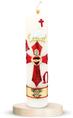 Cirios religiosos catolicos Grandes - Cirio Pascual catolico - sirios católicos Grandes - Saint Candles Prayer Candles - Our Lady of Guadalupe Religious Candle - Catholic Candle Pascuales