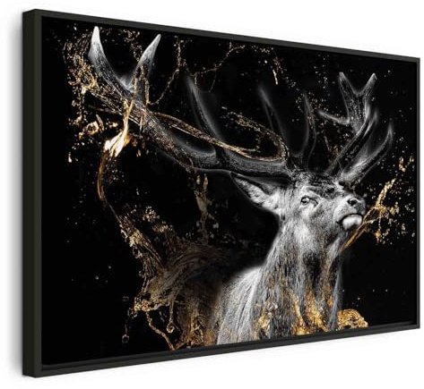 murando - Leinwandbild Wald Natur Flamme, 120x80 cm, Schlafzimmer, modern | Hochwertige Leinwand, sofort aufhängbar, ideal fürs Wohn- oder Schlafzimmer, wasserfest und lichtecht, langlebig, stilvoll